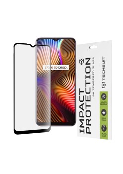 Folie pentru Realme 7i (Global) / C11 / C11 (2021) / C15 / C21 / C21Y / C25s / C25Y / Narzo 30A - Techsuit 111D Full Cover / Full Glue Glass - Black