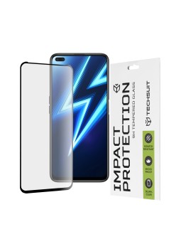 Folie pentru Realme 6 Pro / Realme X50 5G - Techsuit 111D Full Cover / Full Glue Glass - Black