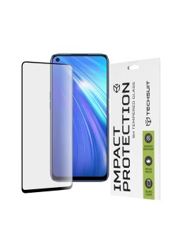 Folie pentru Realme 6 / 6s - Techsuit 111D Full Cover / Full Glue Glass - Black