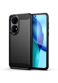 Husa pentru Huawei P50 Pro - Techsuit Carbon Silicone - Black