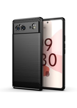 Husa pentru Google Pixel 6 - Techsuit Carbon Silicone - Black