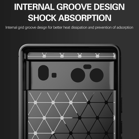 Husa pentru Google Pixel 6 - Techsuit Carbon Silicone - Black