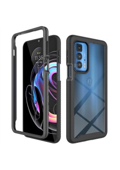 Husa pentru Motorola Edge 20 Pro + Folie - Techsuit Defense360 Pro - Black