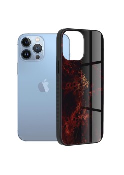 Husa pentru iPhone 13 Pro Max - Techsuit Glaze Series - Red Nebula