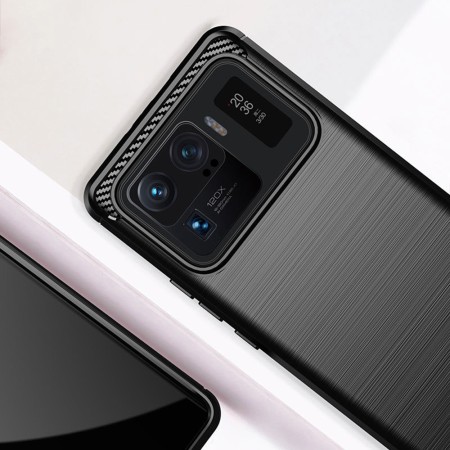 Husa pentru Xiaomi Mi 11 Ultra - Techsuit Carbon Silicone - Black