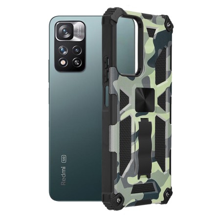 Husa pentru Xiaomi Redmi Note 11 Pro+ 5G - Techsuit Blazor Series - Camo Lime