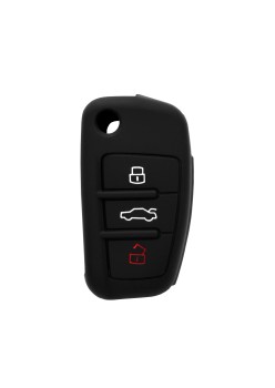 Husa pentru cheie Audi A1, A2, A3, A4, A5, A6, A8 - Techsuit Car Key Case (1009.01) - Black