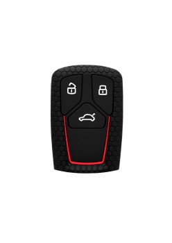Husa pentru cheie Audi A4, RS4, S4, B9, A5, F5, S5, RS5 - Techsuit Car Key Case (2008.02) - Red