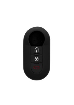 Husa pentru cheie Fiat 500, Punto, Panda/Lancia Ypsilon - Techsuit Car Key Case (1006.02) - Black