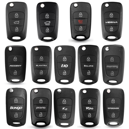 Husa pentru cheie Hyundai Elantra/Kia Picanto - Techsuit Car Key Case (2003.04) - Black