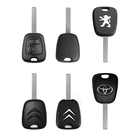 Husa pentru cheie Peugeot 1007, Citroen Berlingo - Techsuit Car Key Case (1002.03) - Black