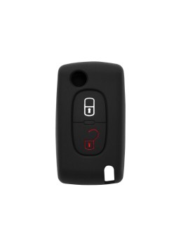Husa pentru cheie Peugeot 408, Citroen C4 - Techsuit Car Key Case (1002.01) - Black