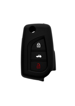 Husa pentru cheie Toyota Auris, Avensis, Corolla, Yaris - Techsuit Car Key Case (1015.01) - Black
