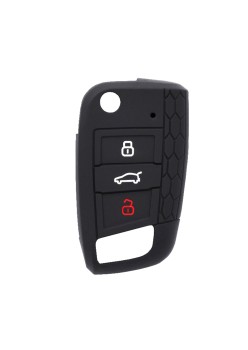 Husa pentru cheie VW Passat, Polo, Caddy, Jetta, Eos - Techsuit Car Key Case (1001.02) - Black