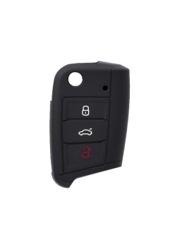 Husa pentru cheie VW Polo, Jetta/Skoda Rapid/Seat Toledo - Techsuit Car Key Case (1001.03) - Black
