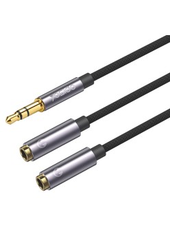 Adaptor Audio Splitter Jack la 2x Jack 30cm - Yesido (YAU27) - Black