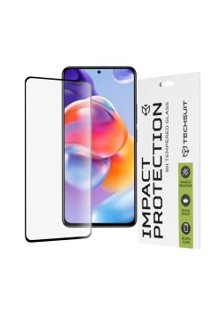 Folie pentru Xiaomi Redmi Note 11 Pro 4G / Note 11 Pro 5G / Note 11 Pro+ 5G / Poco X4 Pro 5G - Techsuit 111D Full Cover / Full Glue Glass - Black