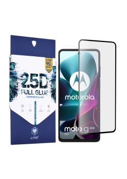 Folie pentru Motorola Moto G200 5G / Edge S30 - Lito 2.5D FullGlue Glass - Black