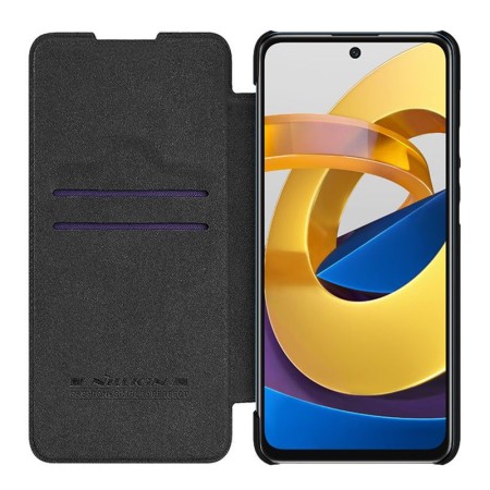 Husa pentru Xiaomi Poco M4 Pro 5G - Nillkin QIN Leather Case - Black