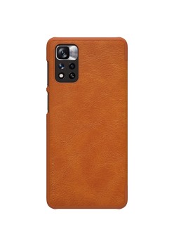 Husa pentru Xiaomi Redmi Note 11 Pro+ 5G - Nillkin QIN Leather Case - Brown