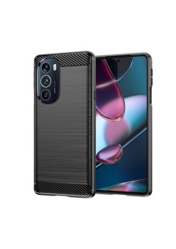 Husa pentru Motorola Edge X30 - Techsuit Carbon Silicone - Black