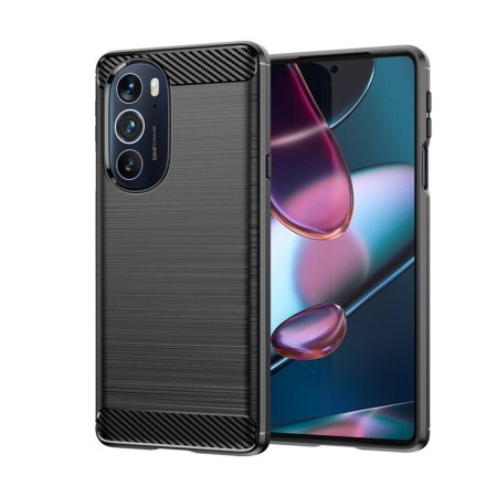 Husa pentru Motorola Edge X30 - Techsuit Carbon Silicone - Black