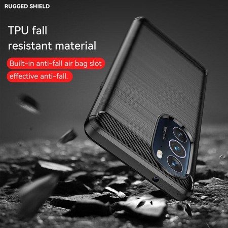 Husa pentru Motorola Edge X30 - Techsuit Carbon Silicone - Black