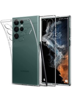 Husa pentru Samsung Galaxy S22 Ultra 5G - Spigen Liquid Crystal - Clear