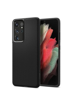 Husa pentru Samsung Galaxy S21 Ultra 5G - Spigen Liquid Air - Matte Black