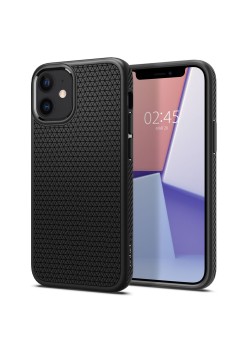 Husa pentru iPhone 12 / 12 Pro - Spigen Liquid Air - Matte Black