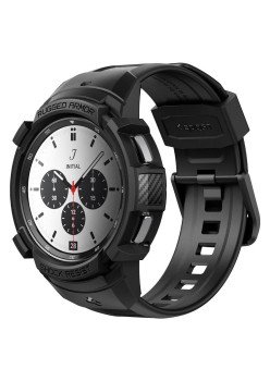 Husa pentru Samsung Galaxy Watch 4 Classic (42mm) + Curea - Spigen Rugged Armor Pro - Black