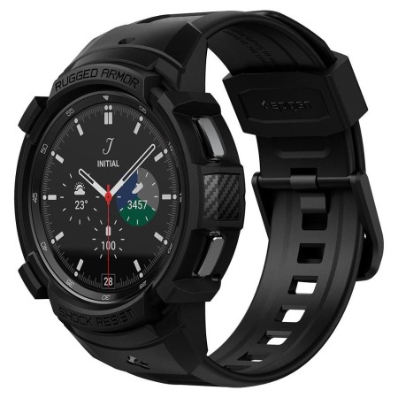 Husa pentru Samsung Galaxy Watch4 Classic (46mm) + Curea - Spigen Rugged Armor Pro - Black