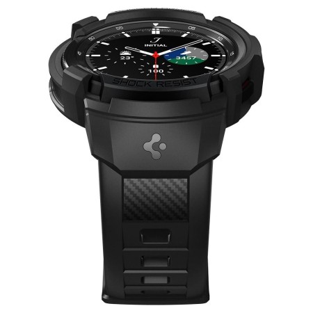 Husa pentru Samsung Galaxy Watch4 Classic (46mm) + Curea - Spigen Rugged Armor Pro - Black