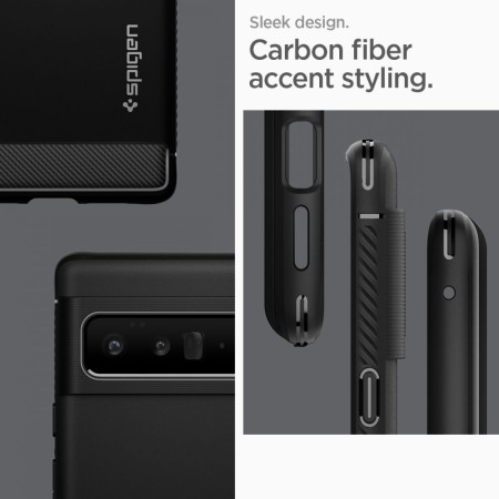 Husa pentru Google Pixel 6 Pro - Spigen Rugged Armor - Black