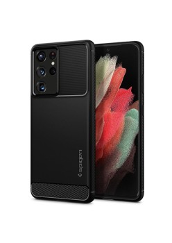 Husa pentru Samsung Galaxy S21 Ultra 5G - Spigen Rugged Armor - Black