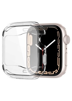 Husa pentru Apple Watch 7 / 8 / 9 (45mm) - Spigen Ultra Hybrid - Clear