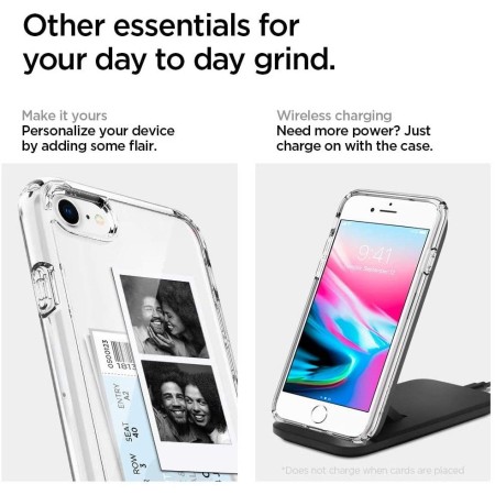 Husa pentru iPhone 7 / 8 / SE 2 / SE 2020 - Spigen Ultra Hybrid - Clear
