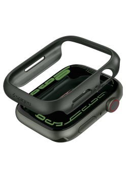 Husa pentru Apple Watch 7 / 8 / 9 (45mm) - Spigen Thin Fit - Military Green