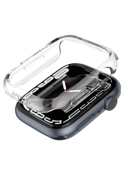 Husa pentru Apple Watch 7 / 8 / 9 (45mm) - Spigen Thin Fit - Crystal Clear
