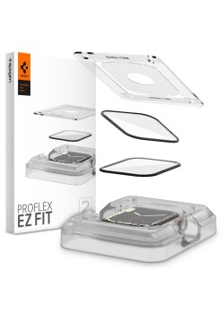 Folie pentru Apple Watch 7 / 8 45mm (set 2) - Spigen ProFlex EZ Fit - Black