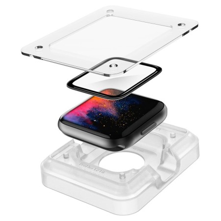Folie pentru Apple Watch 4 / 5 / 6 / SE / SE 2 (40mm) (set 2) - Spigen ProFlex EZ Fit - Black