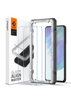 Folie pentru Samsung Galaxy S21 FE 5G (set 2) - Spigen Glas.tR Align Master - Clear