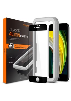 Folie pentru iPhone 7 / 8 / SE 2020 / SE 2022 - Spigen Glas.tR Align Master - Black