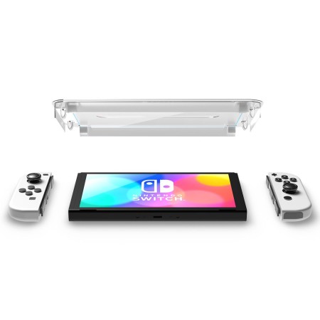 Folie pentru Nintendo Switch OLED (set 2) - Spigen Glas.tR EZ FIT - Clear