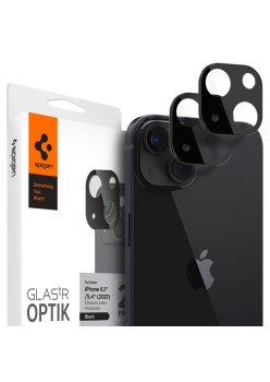 Folie Camera pentru iPhone 13 / 13 mini (set 2) - Spigen Optik.tR - Black