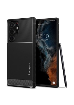 Husa pentru Samsung Galaxy S22 Ultra 5G - Spigen Rugged Armor - Black