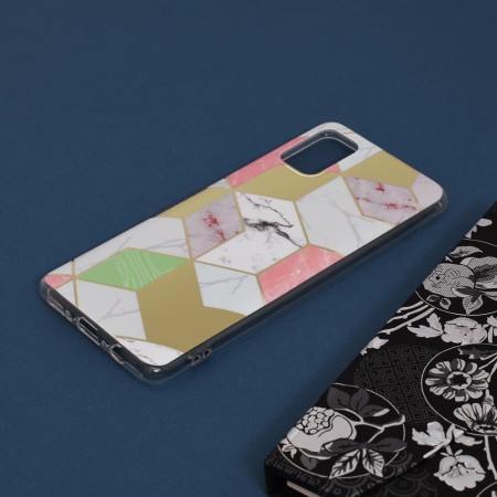 Husa pentru Samsung Galaxy A51 4G - Techsuit Marble Series - Purple Hex