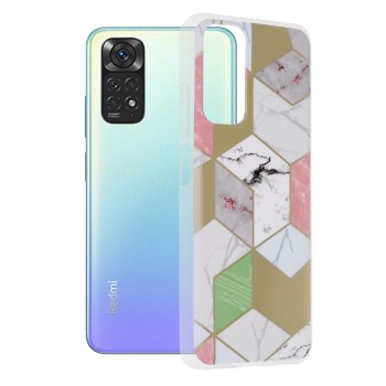 Husa pentru Xiaomi Redmi Note 11 / Note 11S - Techsuit Marble Series - Purple Hex