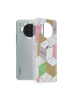 Husa pentru Huawei nova 8i / Honor 50 Lite - Techsuit Marble Series - Purple Hex