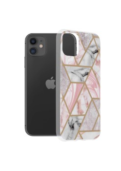 Husa pentru iPhone 11 - Techsuit Marble Series - Pink Hex